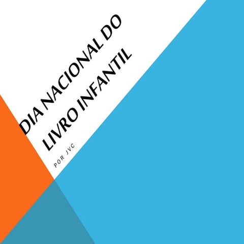 Dia nacional do livro infantil