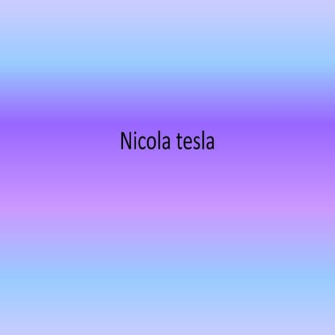 inventor  tesla nicole