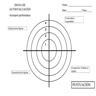 Diana de evaluación acrosport
