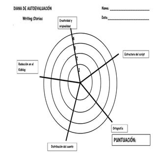 Diana de evaluación writing stories