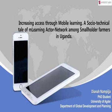 INCREASING ACCESS THROUGH MOBILE LEARNING. A Socio-technical  tale of mLearni...