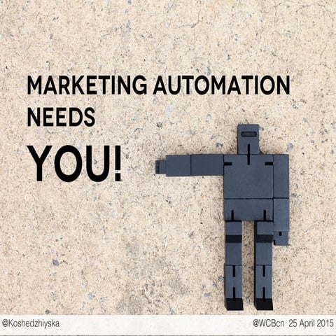 Marketing Automation Needs YOU! WordCamp Barcelona 25 April 2015