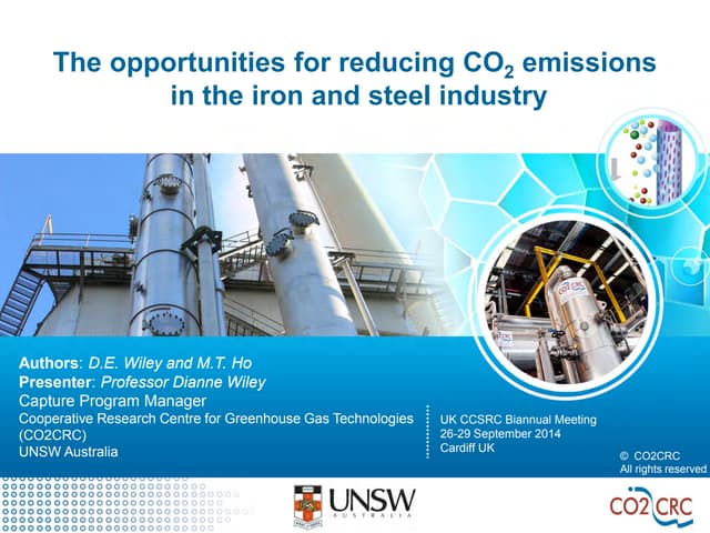 The opportunities for reducing CO2 emissions in the iron and steel industry -...