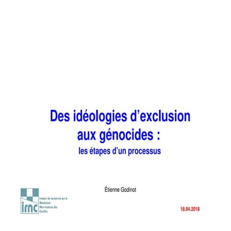 La Résistance Aux Génocides , La résistance aux génocides – LWMDUH