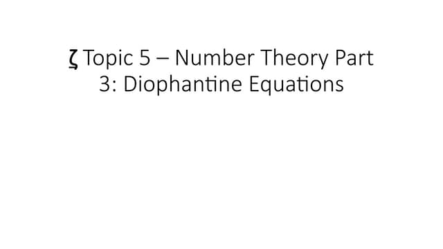 Diaphontine equations in NUmber Theory .pptx