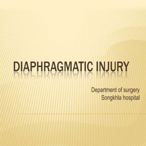 Diaphragmatic injury
