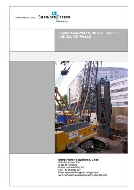 High Performance Diaphragm Walls For Apartment Buildings photo