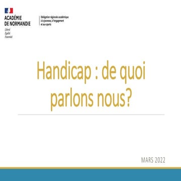 Comprendre le Handicap : Types, Défis et Inclusion | DOCX