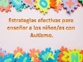 Autismo estrategias