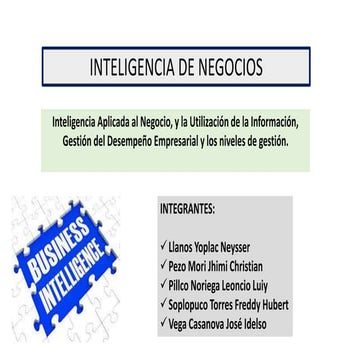 INTELIGENCIA DE NEGOCIOS