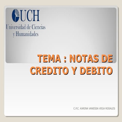 notas de credito y  debito