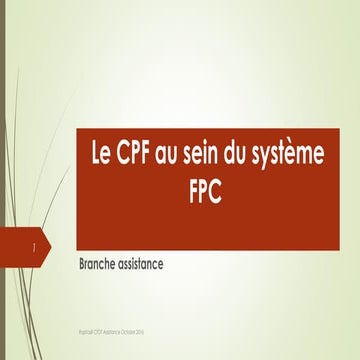 Diapo presentation cpf | PPT