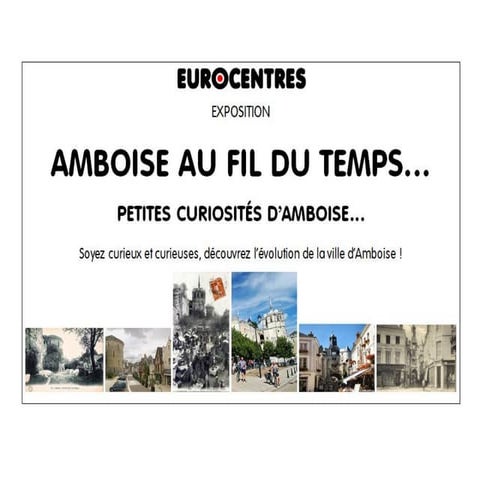 L'école Eurocentres à Amboise vous présente l'évolution de la ville d'Amboise !