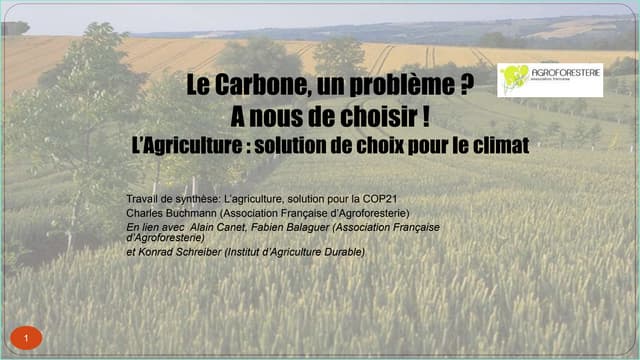 Diaporama agriculture du carbone - ...