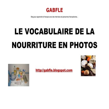 Gabfle - Diaporama Alimentation
