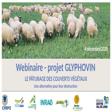 Le pâturage des couverts végétaux : une alternative pour leur destruction