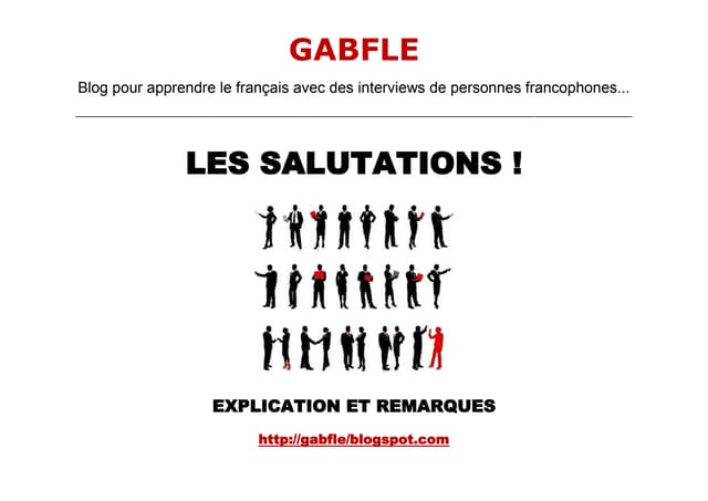 Gabfle - Les salutations en français !