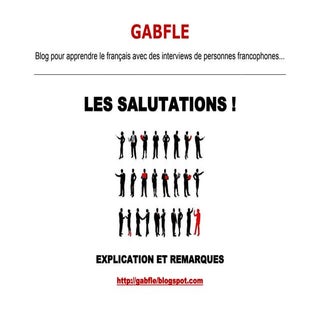 Gabfle - Les salutations en français !