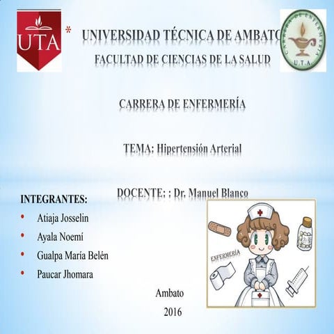 HIPERTENCION ARTERIAL- SALUD ALIMENTARIA 