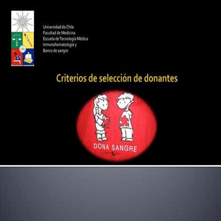 Criterios de selección de donantes