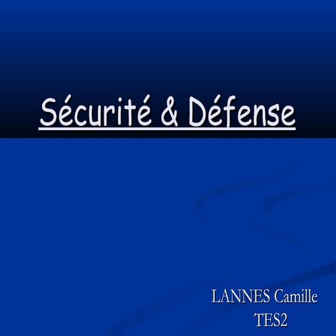 Diapo sécurité & défense