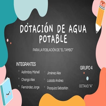 Diseño de una red de agua potable (DOTACION)