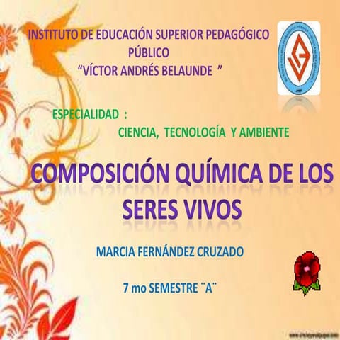 Composicion quimica de los seres vivos | PPT