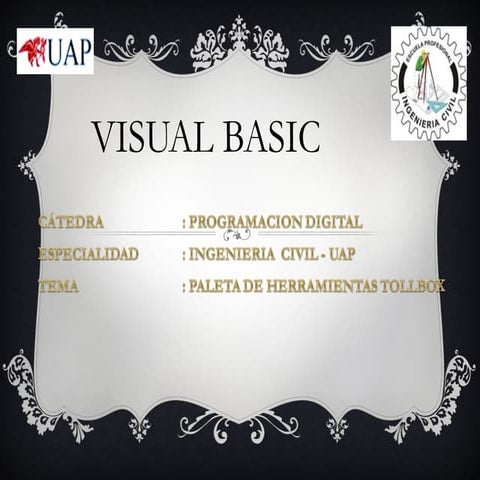 BARRA DE HERRAMIENTAS VISUAL BASIC 6.0