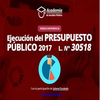 Ley de Presupuesto Público 2017 N° ...