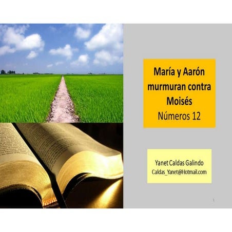 Números 12 María y Aarón murmuran contra Moisés