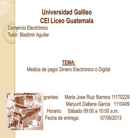 Medios de pago, Dinero Electronico