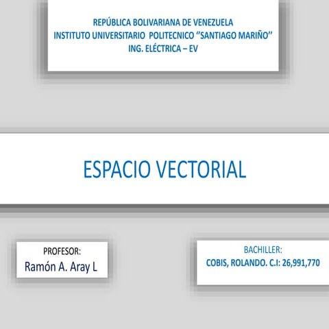 El Espacio Vectorial