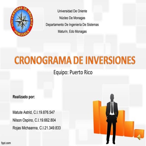 Cronograma de Inversiones