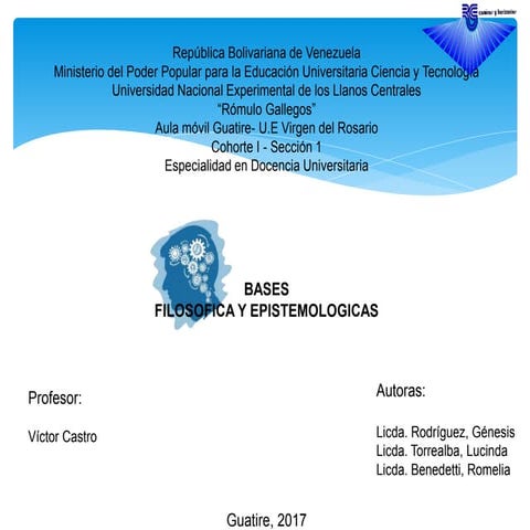 Diapositiva de filosofia y epistemologia