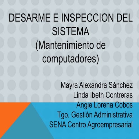 Diapositiva mantenimiento de computadores