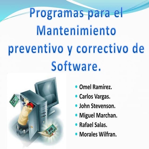 Mantenimiento Preventivo, Correctivo