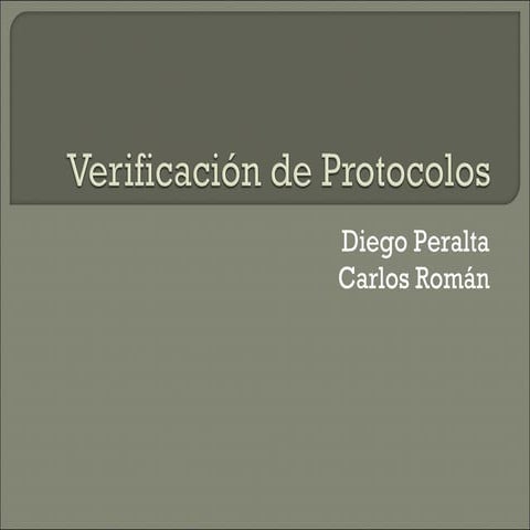 Verificación de Protocolos