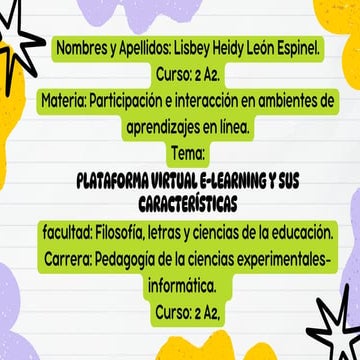 Plataforma virtual E-Learningy sus características