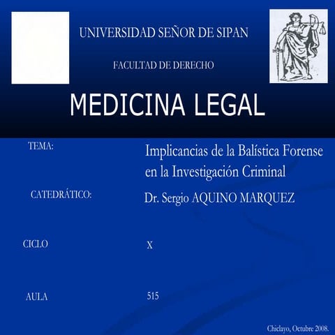 Diapositivas   balistica forence