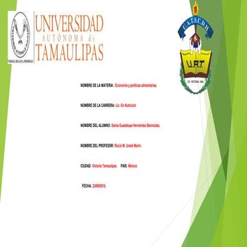 ECONOMIA Y POLITICA ALIMENTARIA.