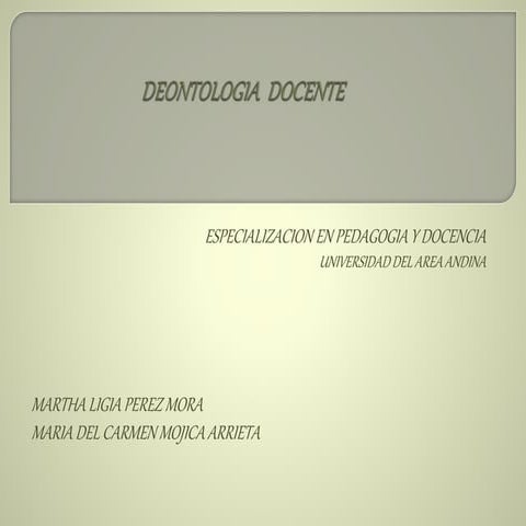 Diapositivas   deontologia docente