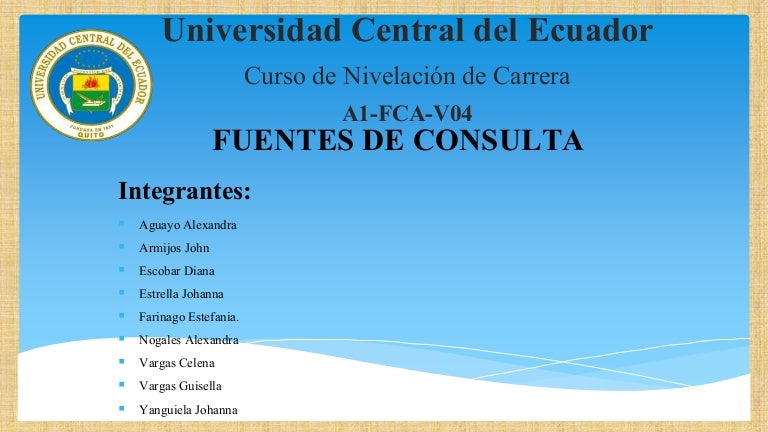 Tipos de fuentes de Consulta