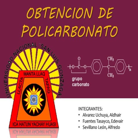 Policarbonatos - Obtención
