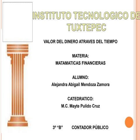 VALOR DEL DINERO ATRAVES DEL TIEMPO