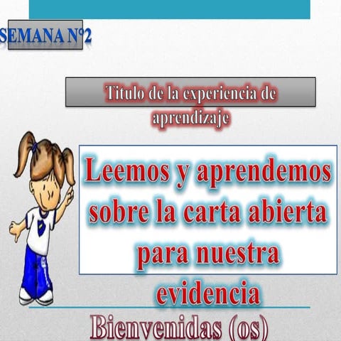 DIAPOSITIVAS 5° ACT. 1 SEM 2 Leemos y aprendemos sobre la carta abierta para ...