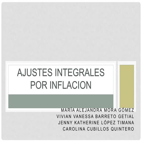Ajustes Integrales por Inflacion 