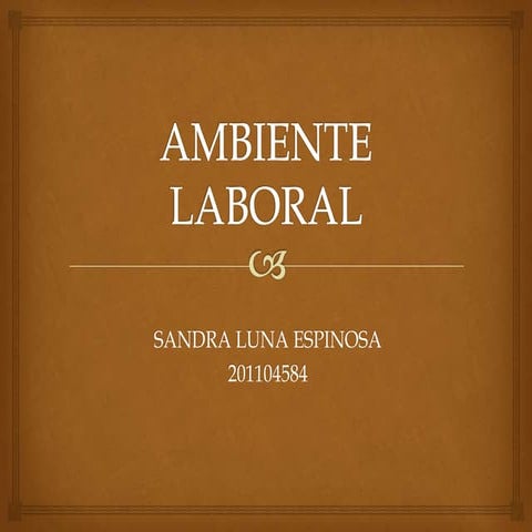Diapositivas ambiente laboral