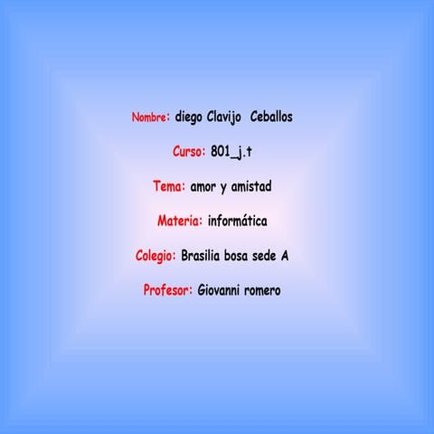 Diapositivas amor y amistad