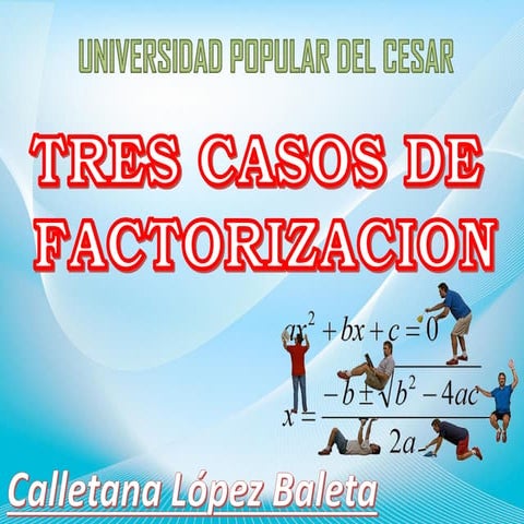 Diapositivas casos de factorización