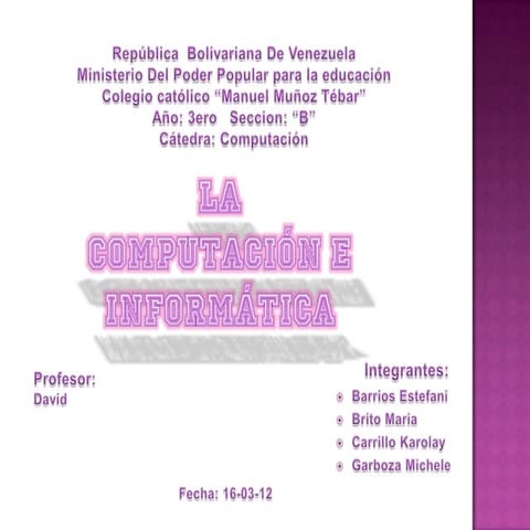Diapositivas de computacion e informatica